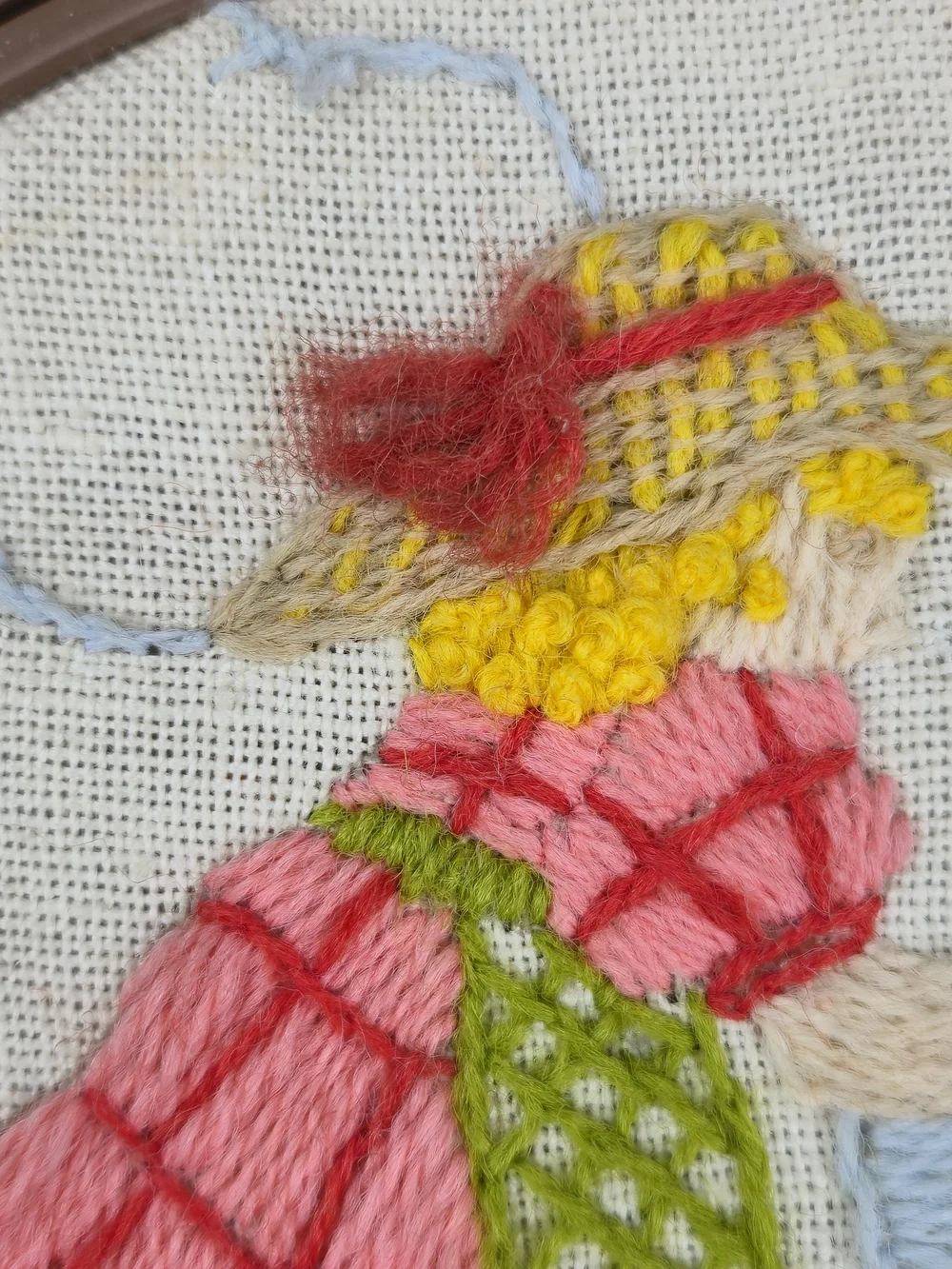 Vintage Embroidery Hoop Wall Decor Set - Girl Boy Country Garden 6